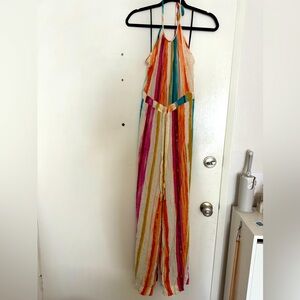 Forever 21 Striped Halter Jumpsuit